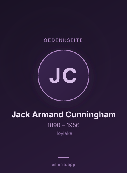 Gedenkportrait von Jack Armand Cunningham