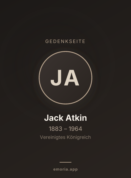 Gedenkportrait von Jack Atkin