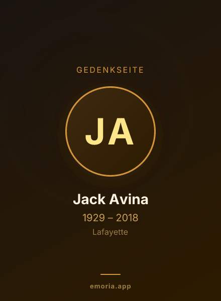 Gedenkportrait von Jack Avina
