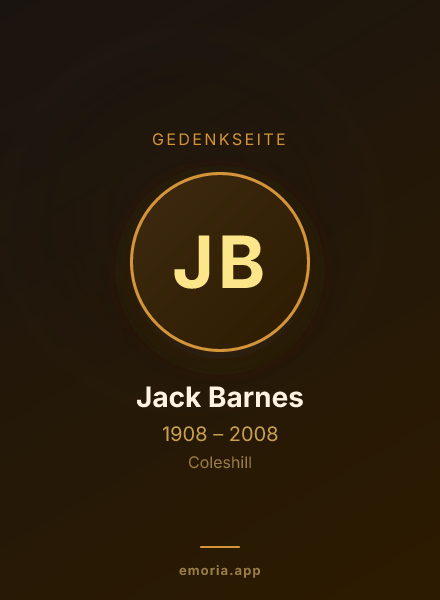 Gedenkportrait von Jack Barnes