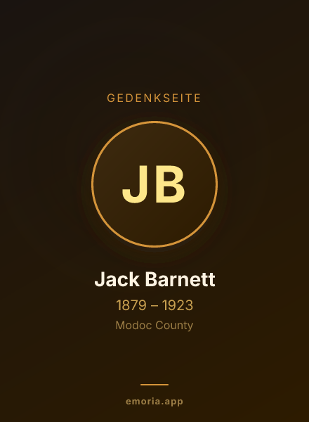 Gedenkportrait von Jack Barnett