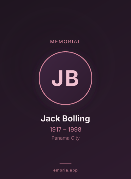 Memorial portrait of Jack Bolling