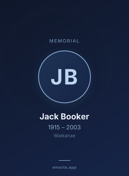 Memorial portrait of Jack Booker