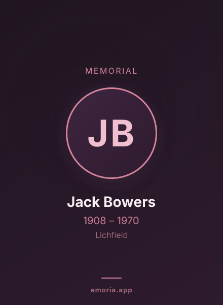 Memorial portrait of Jack Bowers