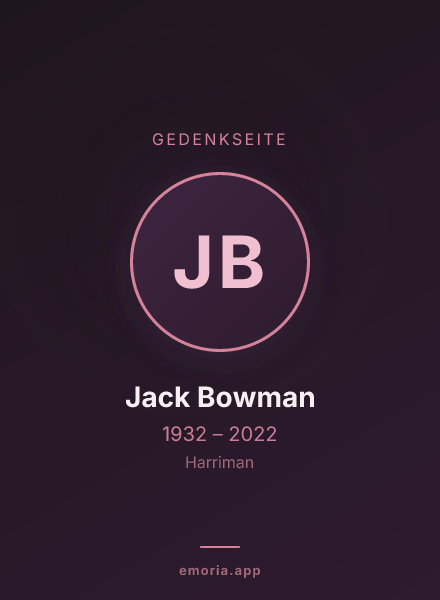 Gedenkportrait von Jack Bowman