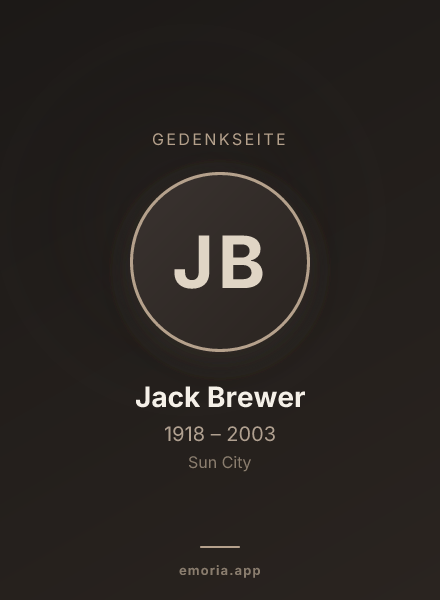 Gedenkportrait von Jack Brewer