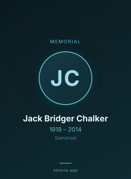 Memorial portrait of Jack Bridger Chalker