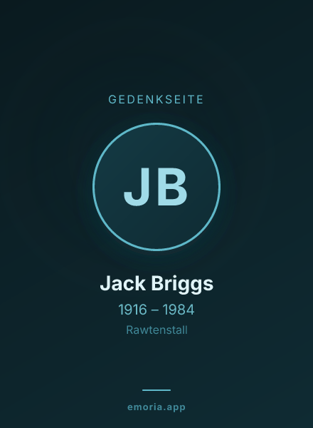 Gedenkportrait von Jack Briggs