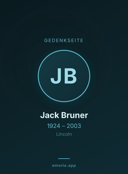 Gedenkportrait von Jack Bruner
