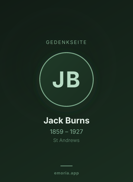 Gedenkportrait von Jack Burns
