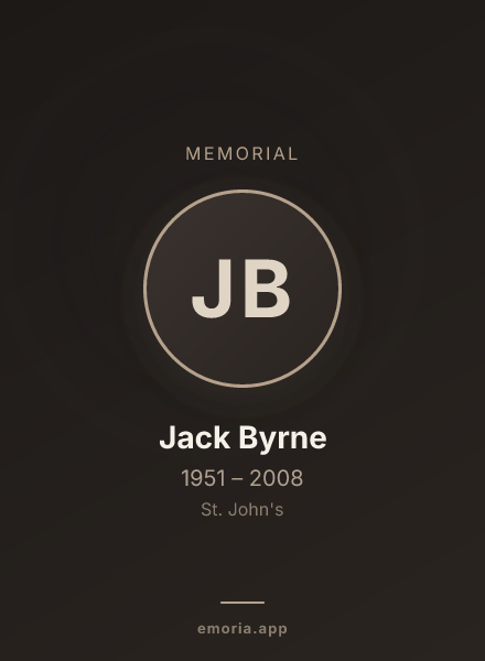 Memorial portrait of Jack Byrne