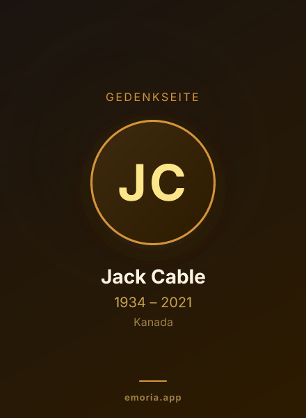 Gedenkportrait von Jack Cable
