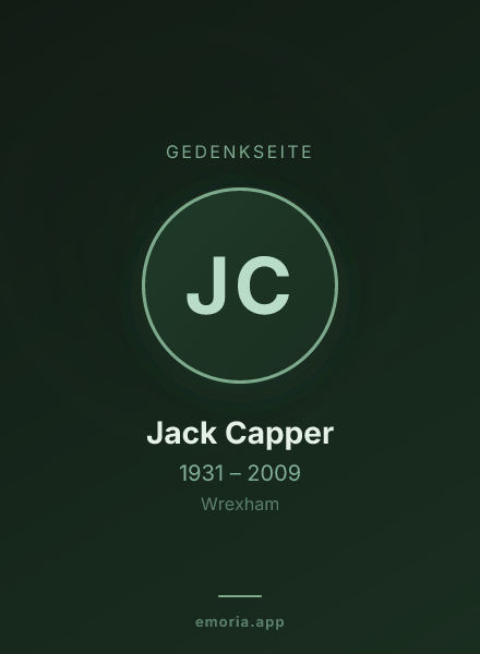 Gedenkportrait von Jack Capper