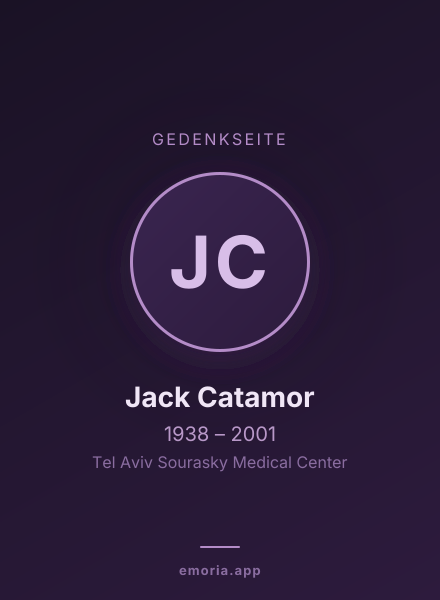 Gedenkportrait von Jack Catamor