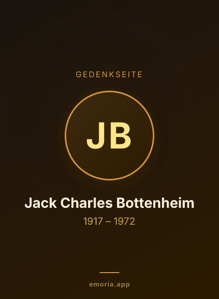 Gedenkportrait von Jack Charles Bottenheim