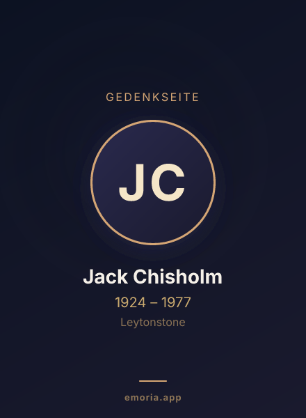Gedenkportrait von Jack Chisholm