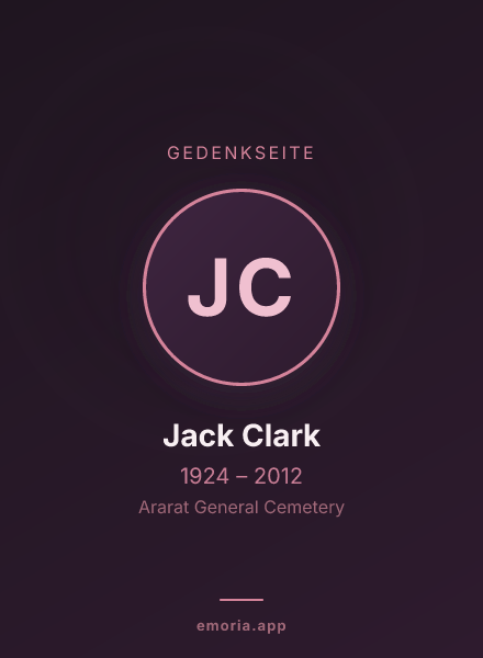 Gedenkportrait von Jack Clark