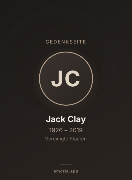 Gedenkportrait von Jack Clay