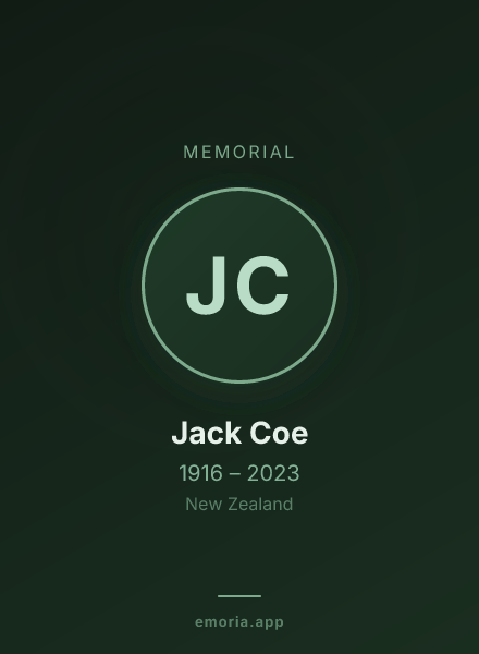 Memorial portrait of Jack Coe
