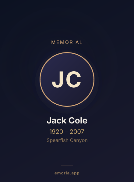 Memorial portrait of Jack Cole