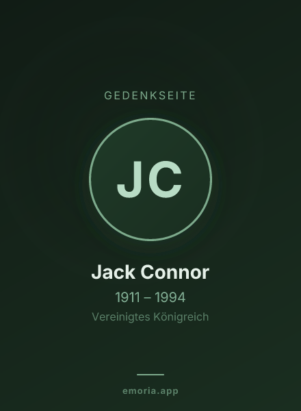 Gedenkportrait von Jack Connor