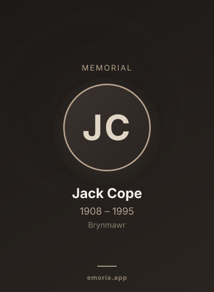 Memorial portrait of Jack Cope
