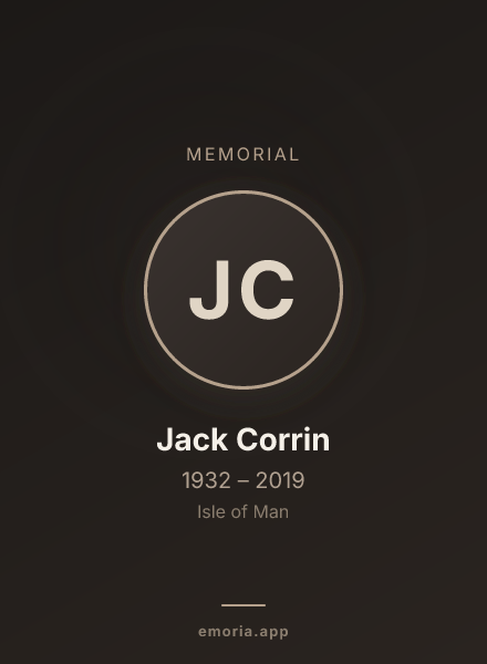 Memorial portrait of Jack Corrin
