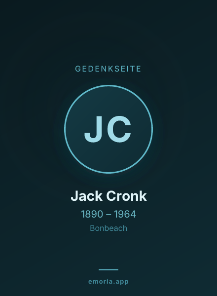 Gedenkportrait von Jack Cronk