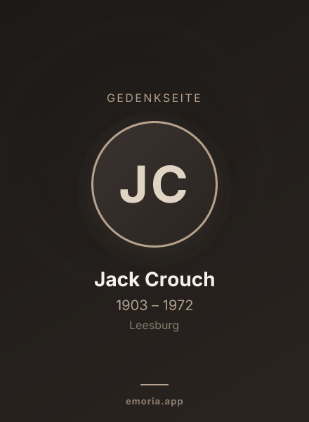 Gedenkportrait von Jack Crouch