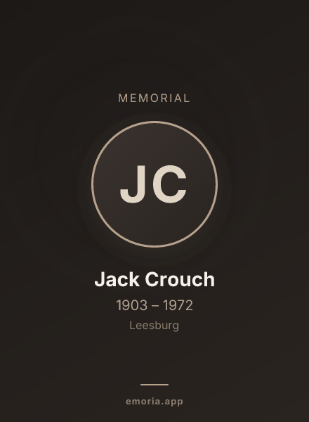 Memorial portrait of Jack Crouch