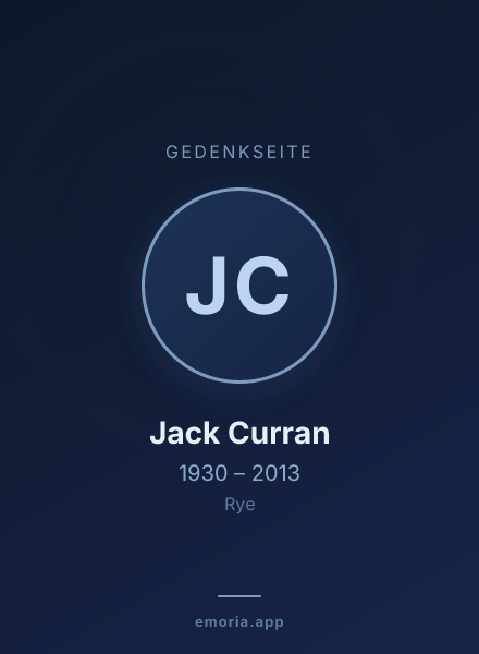 Gedenkportrait von Jack Curran