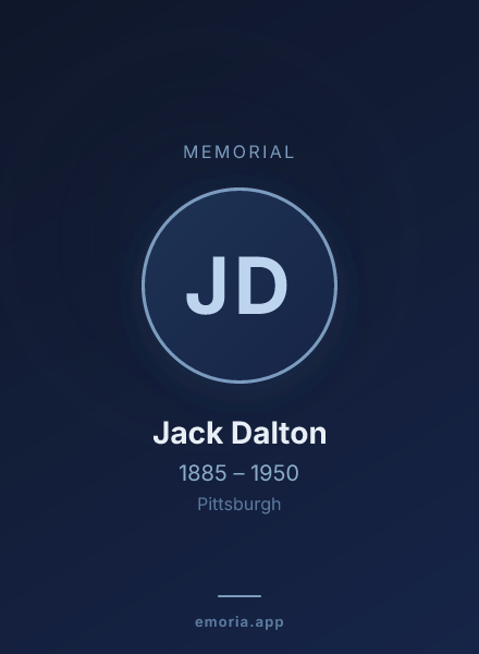 Memorial portrait of Jack Dalton