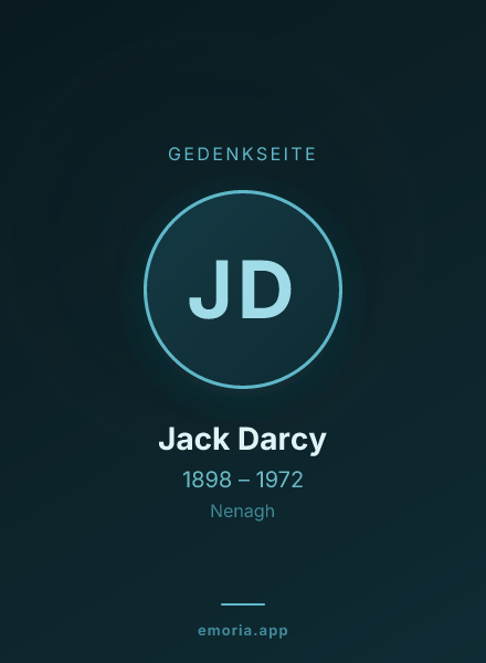 Gedenkportrait von Jack Darcy