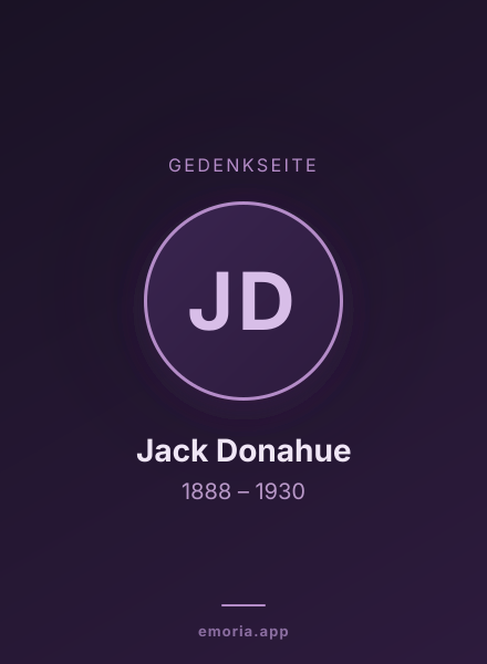 Gedenkportrait von Jack Donahue
