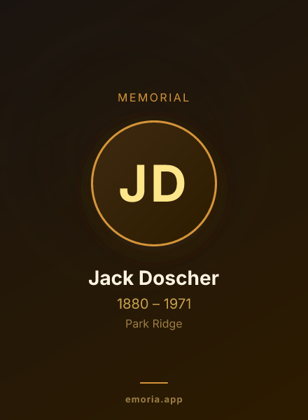 Memorial portrait of Jack Doscher
