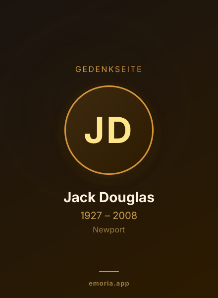 Gedenkportrait von Jack Douglas