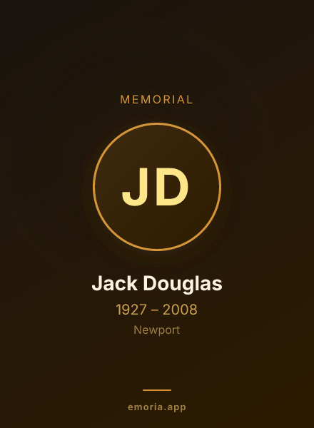 Memorial portrait of Jack Douglas