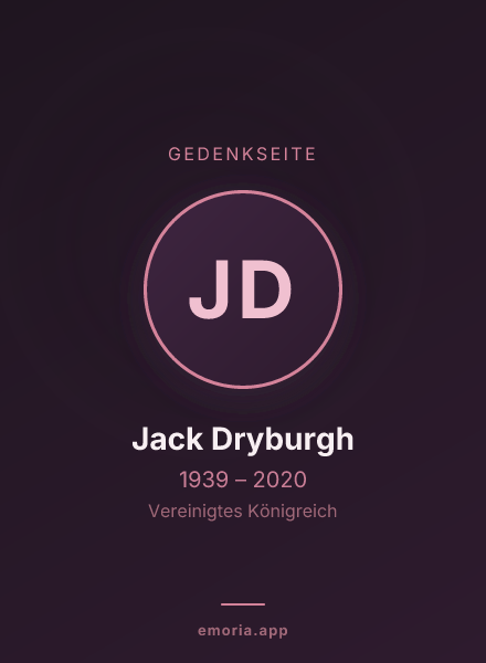 Gedenkportrait von Jack Dryburgh