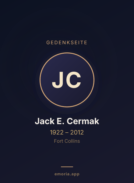 Gedenkportrait von Jack E. Cermak