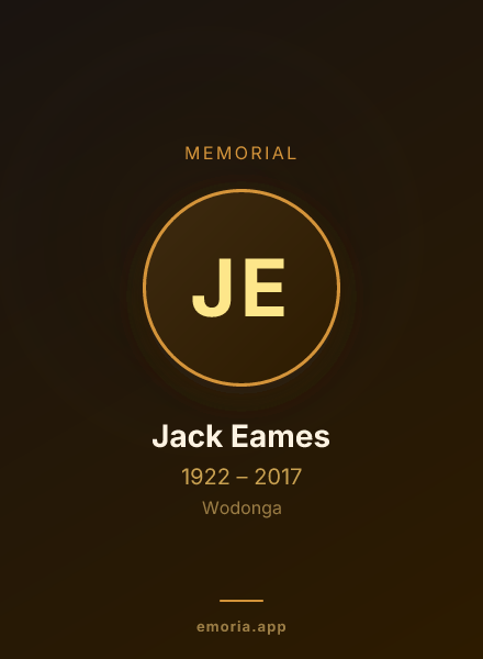 Memorial portrait of Jack Eames