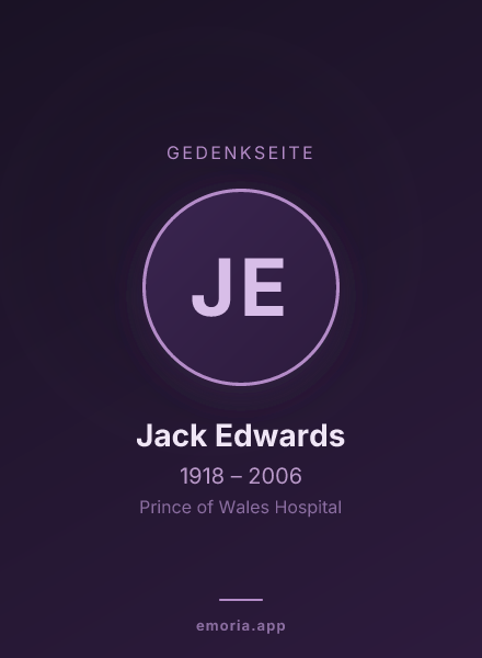 Gedenkportrait von Jack Edwards