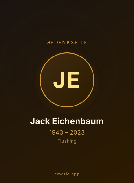 Gedenkportrait von Jack Eichenbaum