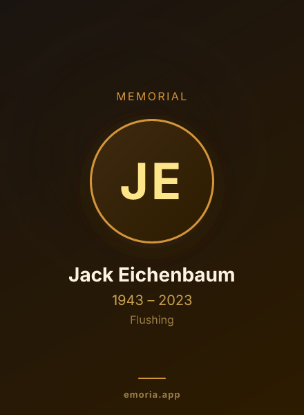 Memorial portrait of Jack Eichenbaum