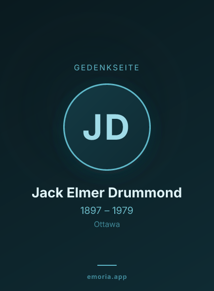 Gedenkportrait von Jack Elmer Drummond