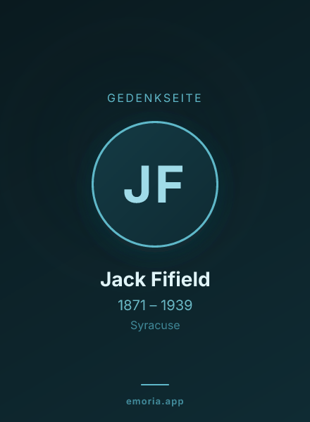 Gedenkportrait von Jack Fifield