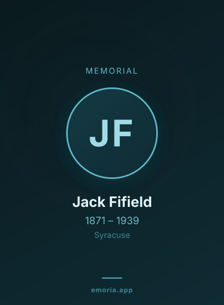 Memorial portrait of Jack Fifield
