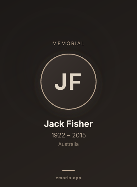 Memorial portrait of Jack Fisher