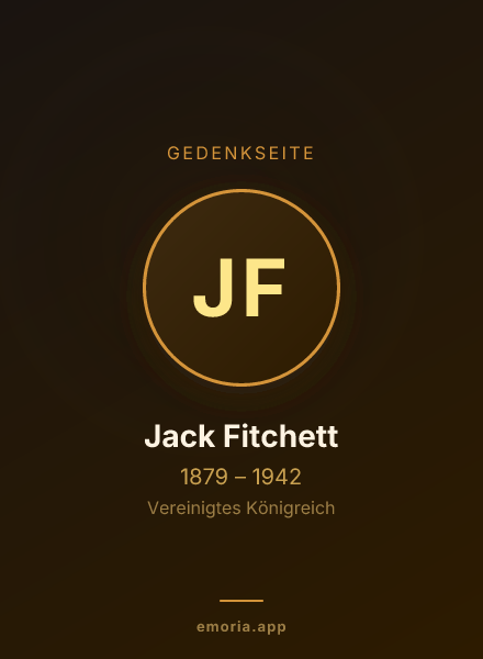 Gedenkportrait von Jack Fitchett