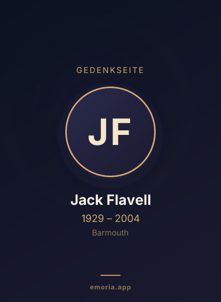 Gedenkportrait von Jack Flavell