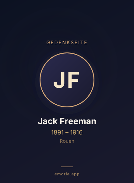 Gedenkportrait von Jack Freeman